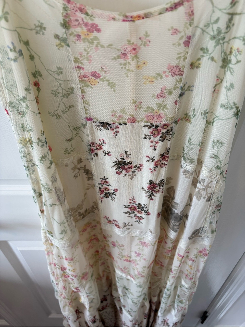 Denim & Supply Ralph Lauren Cream Floral Tiered Maxi Dress - Picture 5 of 11